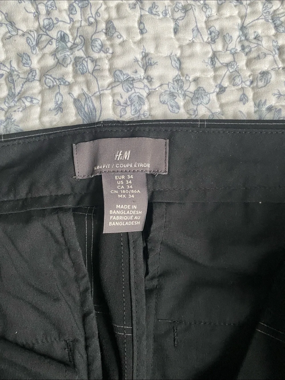 H&M Black Slim Fit Dress Pants